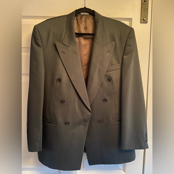 Tip Top Tailors Club International 100% wool double breasted suit jacket. Sz 40R - Picture 3 of 12